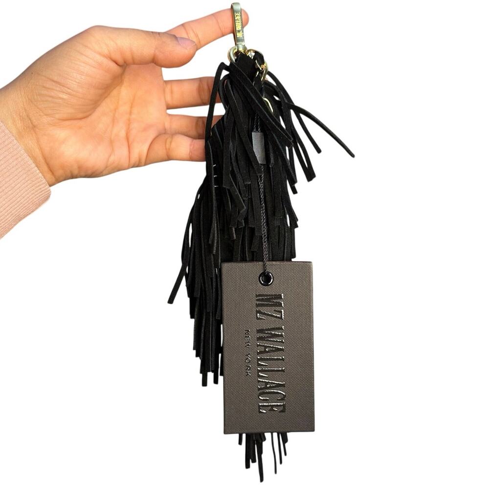 MZ WALLACE New York Jerry Tassel Suede Black GHW Brand New Luxury Accessories‎